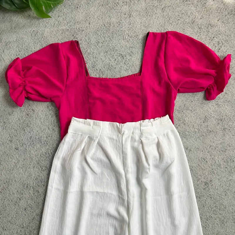 Dara Oneset Highwaist celana panjang  setelan Wanita Kulot Atasan Dewasa Baju 0