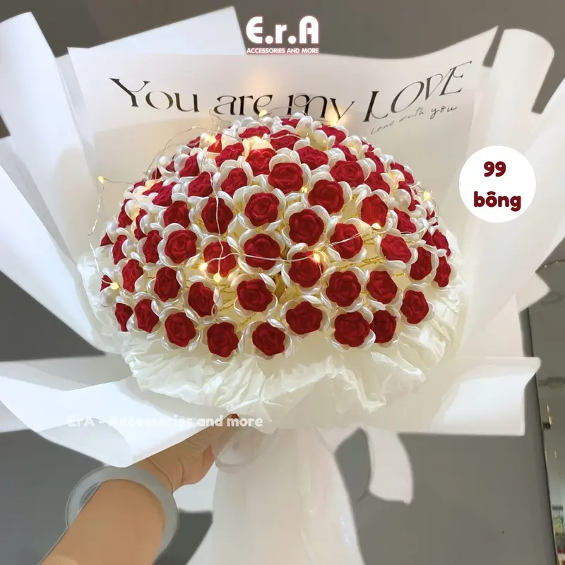 [DIY] Set Tự Làm Bó hoa hồng đá handmade làm quà tặng sinh nhật, tặng Valentine, tặng 8/3 tặng người yêu, mẹ, chị em gái,cô giáo 1