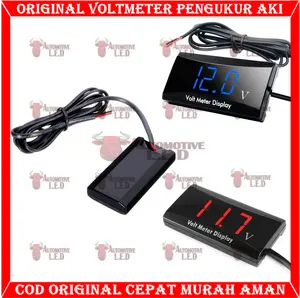 ORIGINAL VOLTMETER AKI MODISH PENGUKUR DAYA I VoltMeter Aki 12 Volt | VOLTMETER AKI PENGUKUR DAYA MOTOR