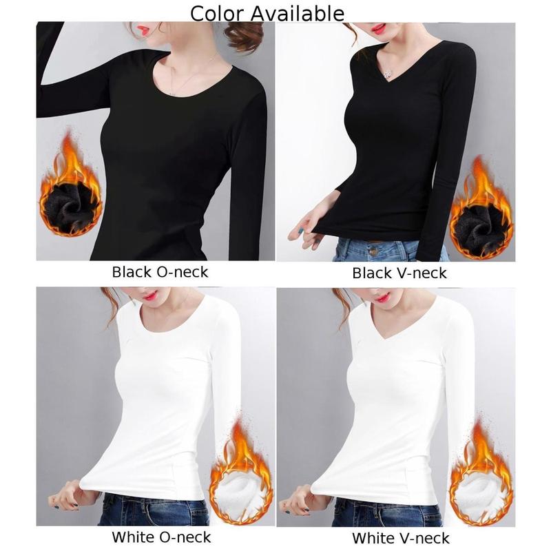Product Introduction of Womens Long Sleeve Thermal Top  Neck T-Shirt Layering Warm Soft Bottoming 0