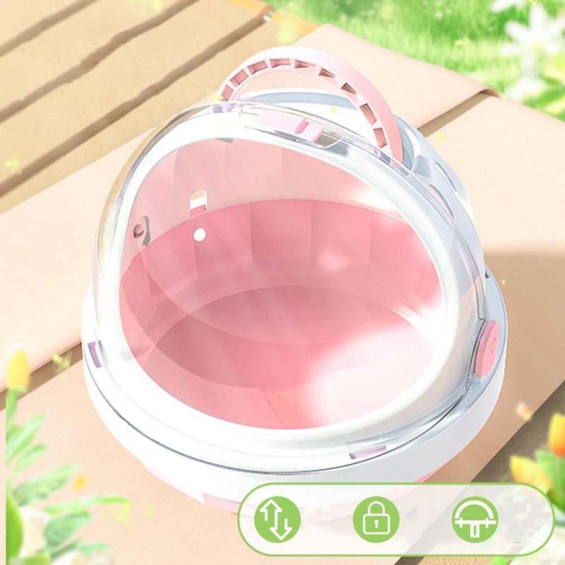 Product Introduction of Universal Water Bottle Small Animal Carrier Cage Safe Door Lock Large Cover Hamster Carry Box Breathable Transparent Design Hamster Outgoing Bag Camping 12