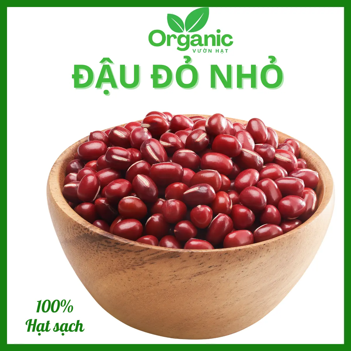 Hạt đậu đỏ hạt nhỏ 100% organic cao cấp từ Đăk Lăk - Túi zip 250gr/500gr