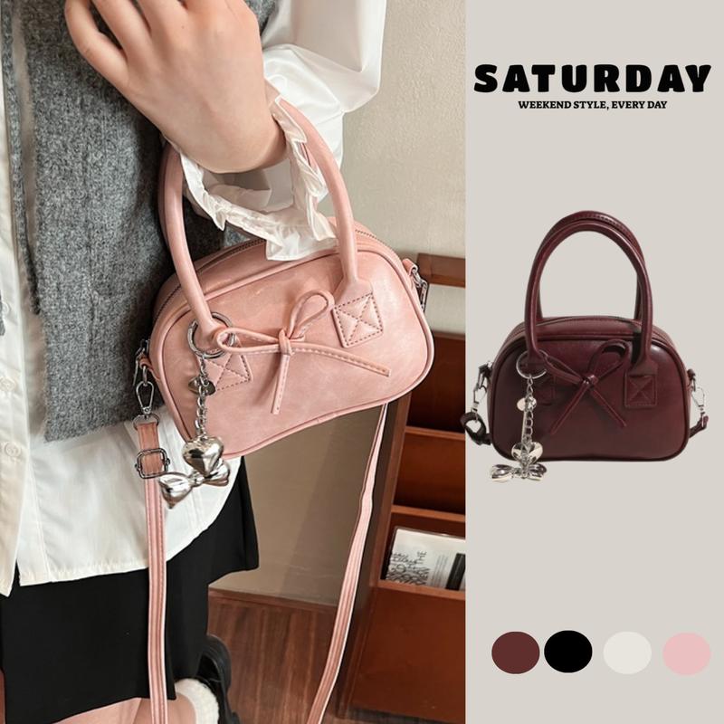 Túi xách nữ cầm tay đeo chéo phối charm kim loại xinh 1