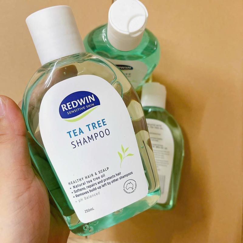 Date xa Dầu gội giảm gàu ngứa tràm trà Redwin Tea Tree Shampoo 250ml