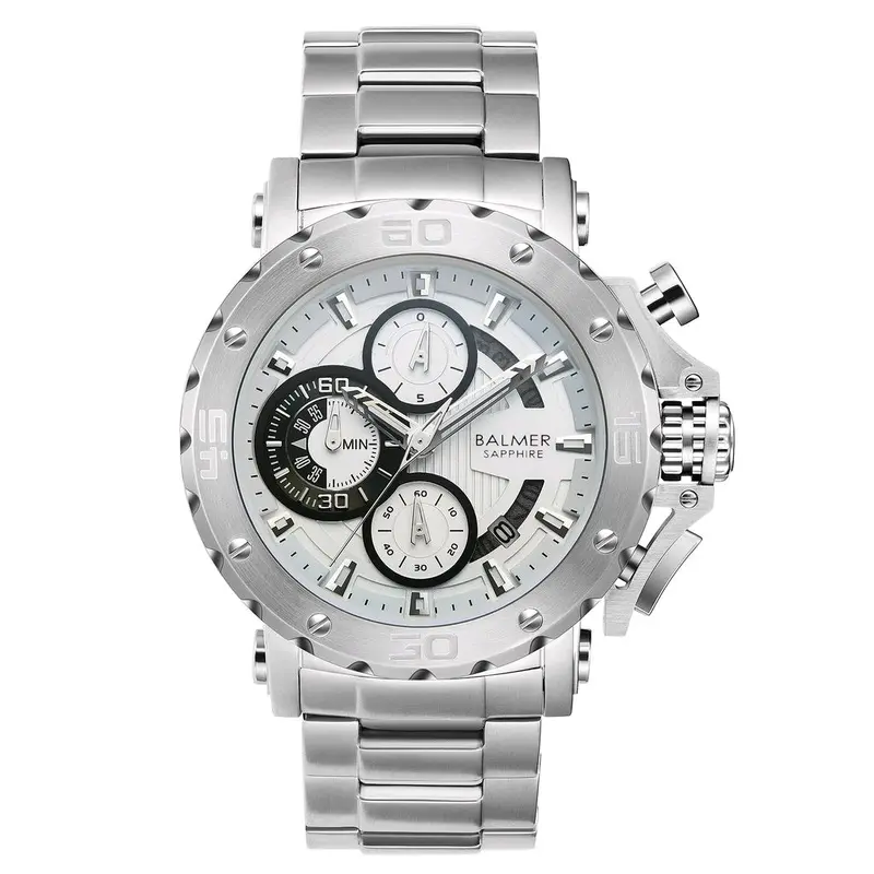 Jam Tangan Pria Balmer 7975 Chronograph Stainless Steel Original Quartz 5