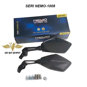 Spion Motor Nemo 1008 Carbon & Nemo 1372-3 Universal Honda Suzuki Yamaha -Merk Nemo GMA-Sporty Kaca Cembung Baut Peninggi Motorcycle