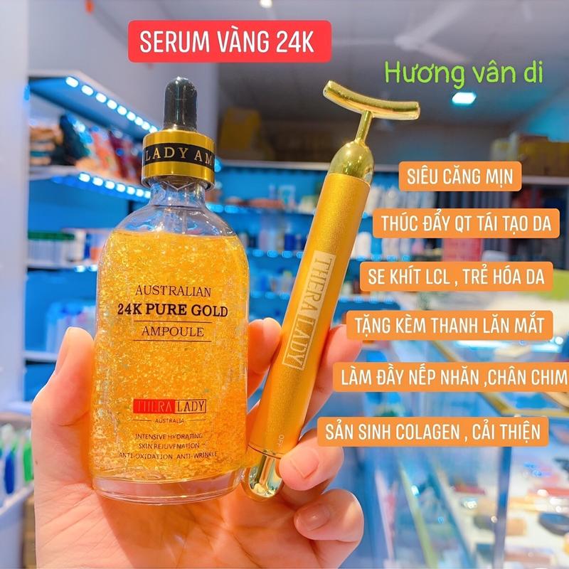 Serum Tinh Chất Vàng 24k Pure Gold Ampoule 100ml + Kèm thanh lăn nâng cơ - Úc