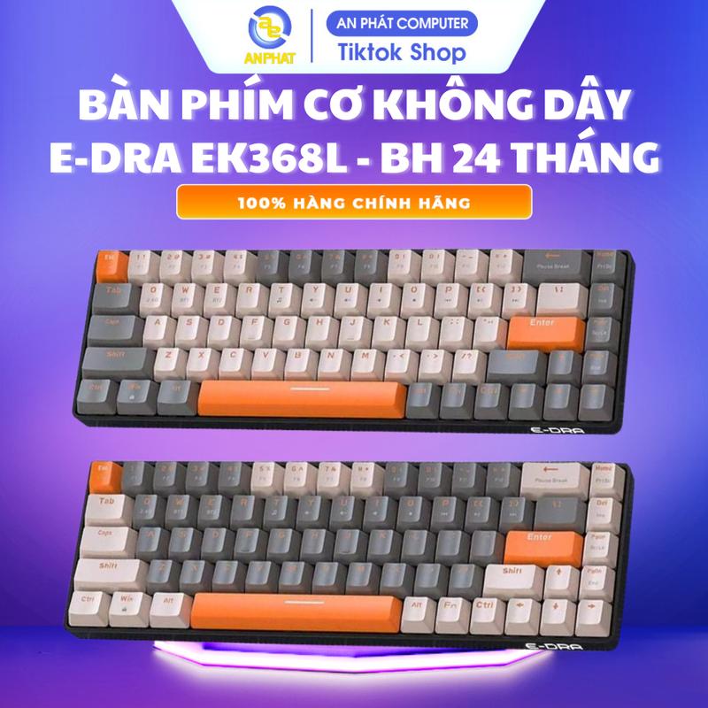 Bàn phím cơ không dây E-Dra EK368L Wireless - Chính hãng bảo hành 24 tháng