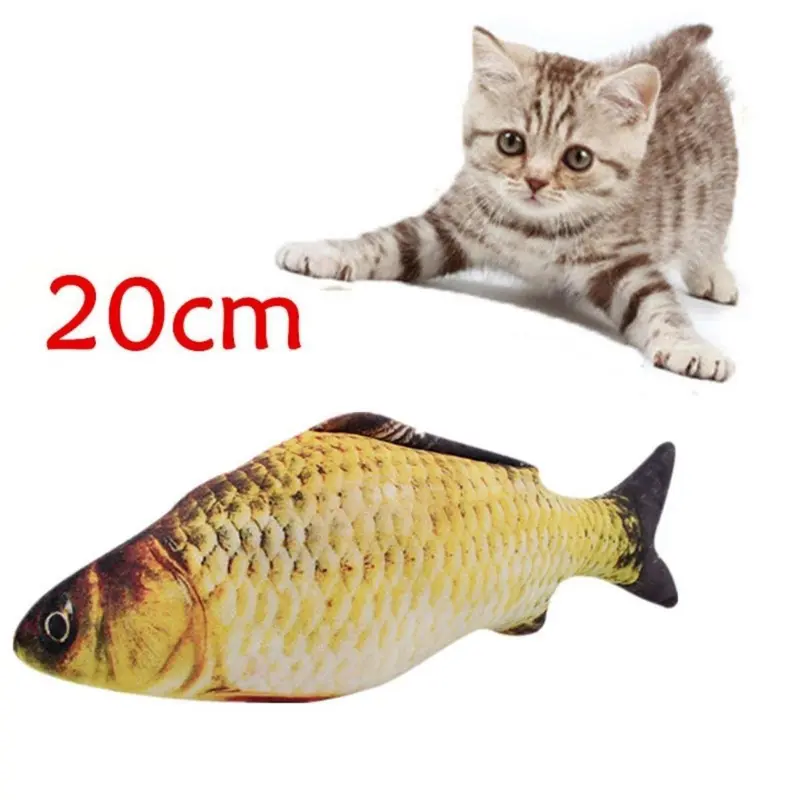Mainan Kucing/Ikan Mewah/Boneka Ikan Catnip Bergerak Simulasi/Mainan Kucing USB Elektrik 1