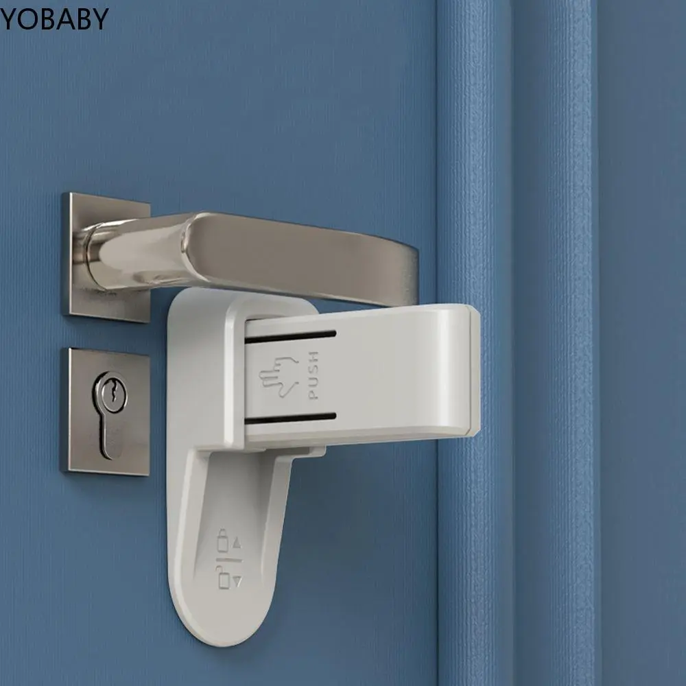 YOBABY Durable Unique Easy Install Kids Anti-Pinching Hand Firm Baby Safety Locks Child Protection Equipment Anti Open Door Lock Door Lever Lock