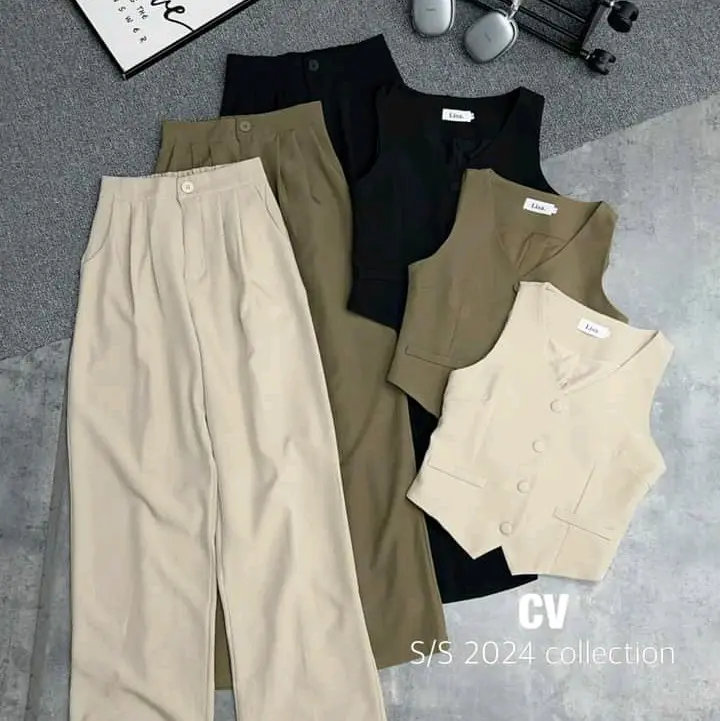 set gile quần dài cạp chun sang trọng . Đủ 3 SIZE S-M-L.