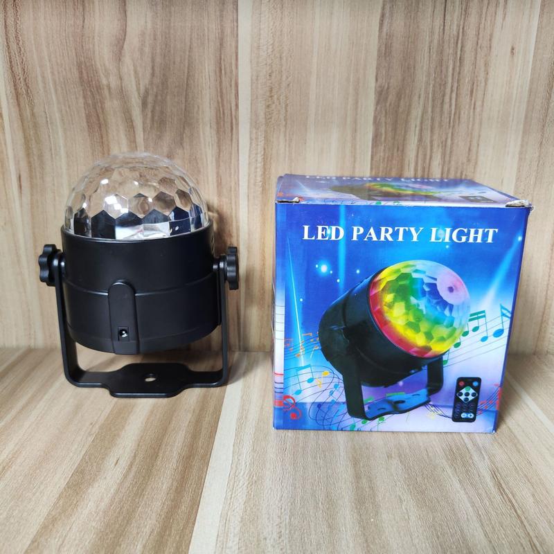 Product Introduction of Remote Control LED Small Magic Ball Mini Crystal Magic Ball Light Colorful Voice-Controlled Rotating Stage Light Laser Light KTV Stage Light 14