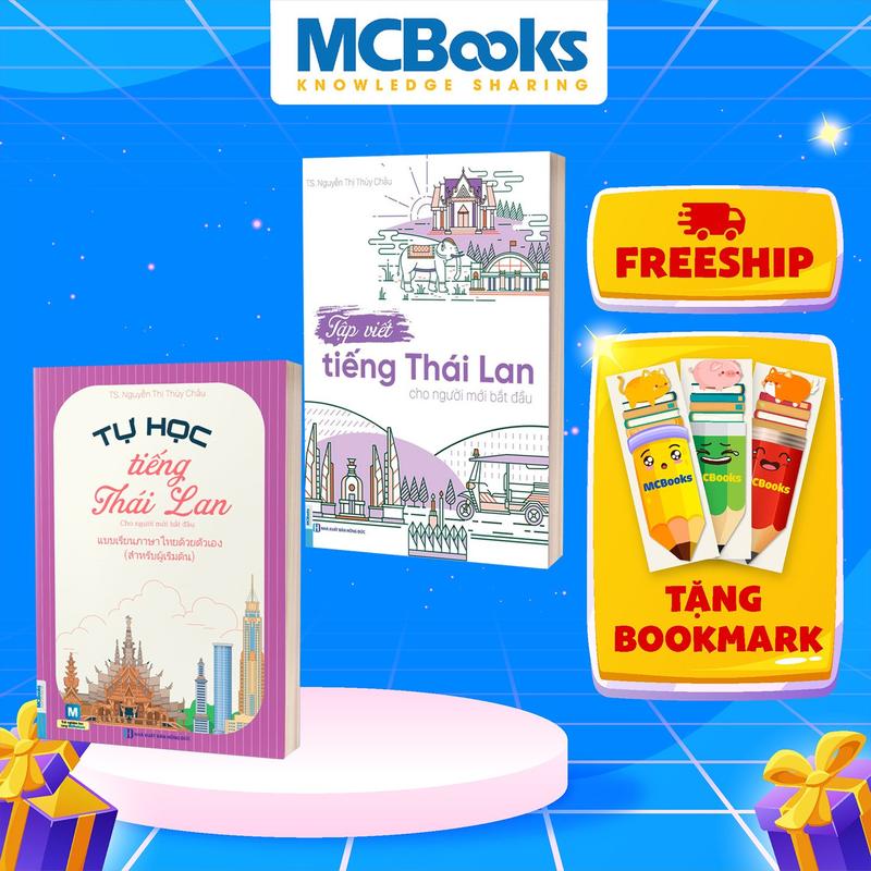 Sách - Combo Tự Học Tiếng Thái Cho Người Mới Bắt Đầu Và Tập Viết Tiếng Thái Tặng Bookmark MCBooks
