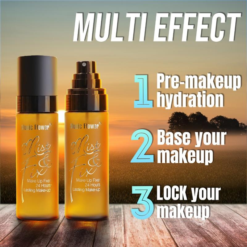 Music Flower Set: Radiance Velvet Liquid Foundation Powerstay 18H Matte Base + Moisturizing Setting Sprayx Makeup 6