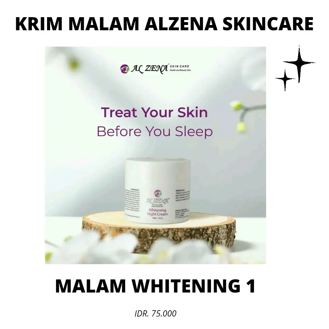 KRIM MALAM ALZENA SKINCARE 100% ORI