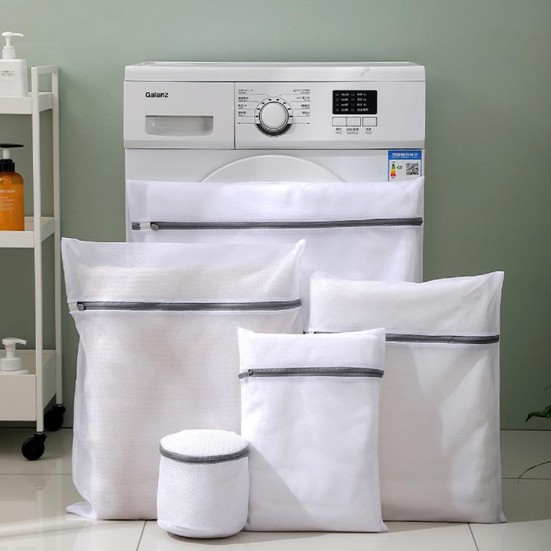 Túi giặt quần áo SET 5 MÓN có khóa kéo Giỏ đựng đồ dơ nhiều kích thước Túi giặt đồ lót áo ngực sản phẩm tiện ích cho mọi nhà túi lưới