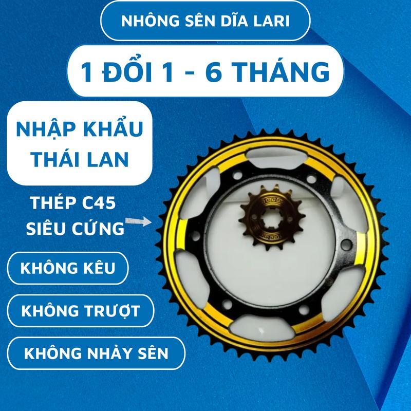 Nhông sên dĩa xe moto R15 CBR GSX TFX. Sên 10ly cao cấp hàng nhập Thái Lan bảo hành 6 tháng - NSD LARI Phụ Tùng