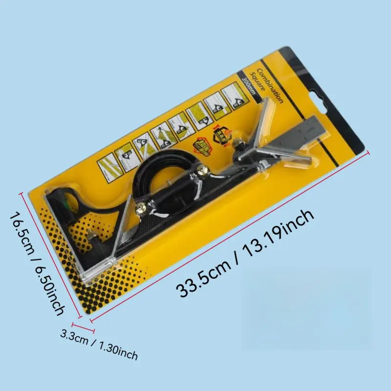 3 in 1 Ruler, Angle Measuring Ruler, Level Ruler, Multifunctional Ruler for Woodworking, with Metric and Imperial Rulers, Suitable for Decoration 1