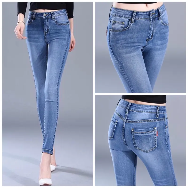 Quần jeans nữ ống ôm skinny co giãn cào xướt nhẹ, quần bò nữ ôm phuongho1209 0