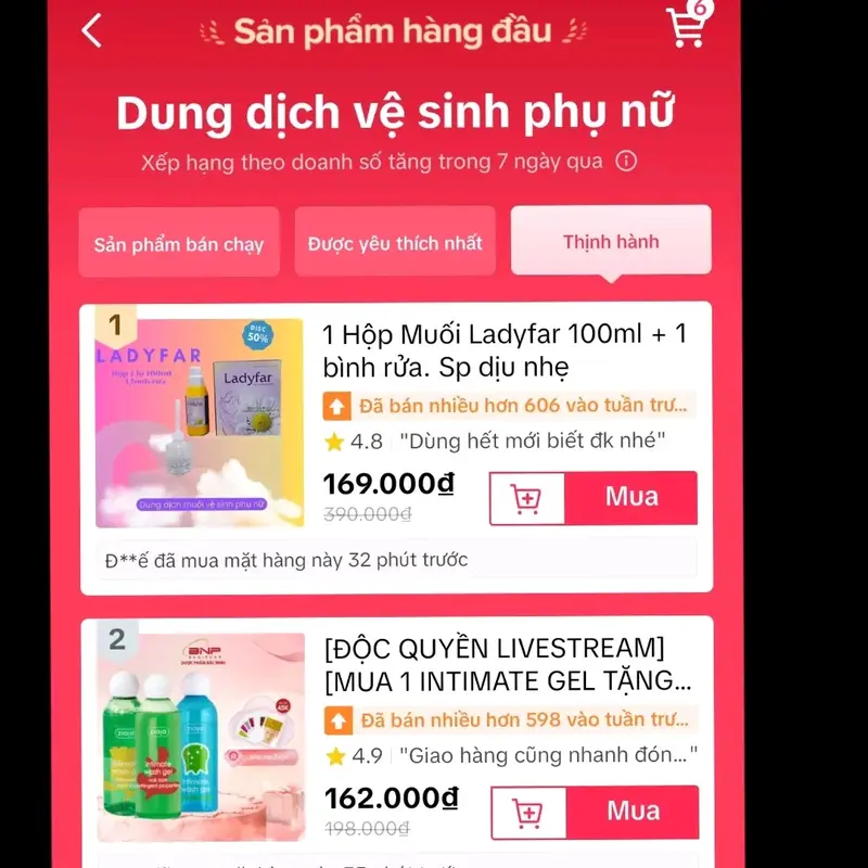 [SALE ĐẦU THÁNG  ] Muối  Ladyfar  Tặng bình rửa. SP làm sạch dịu nhẹ 5