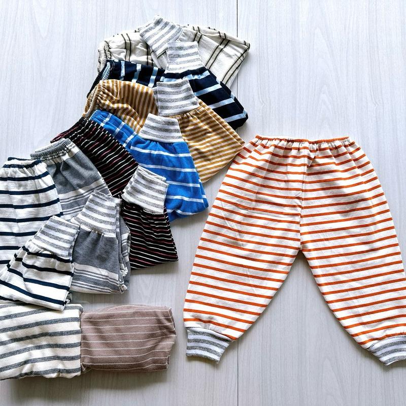 Combo 10 quần dài sọc kẻ thu đông cho bé chất cotton(size 3-17kg) Vải Cotton