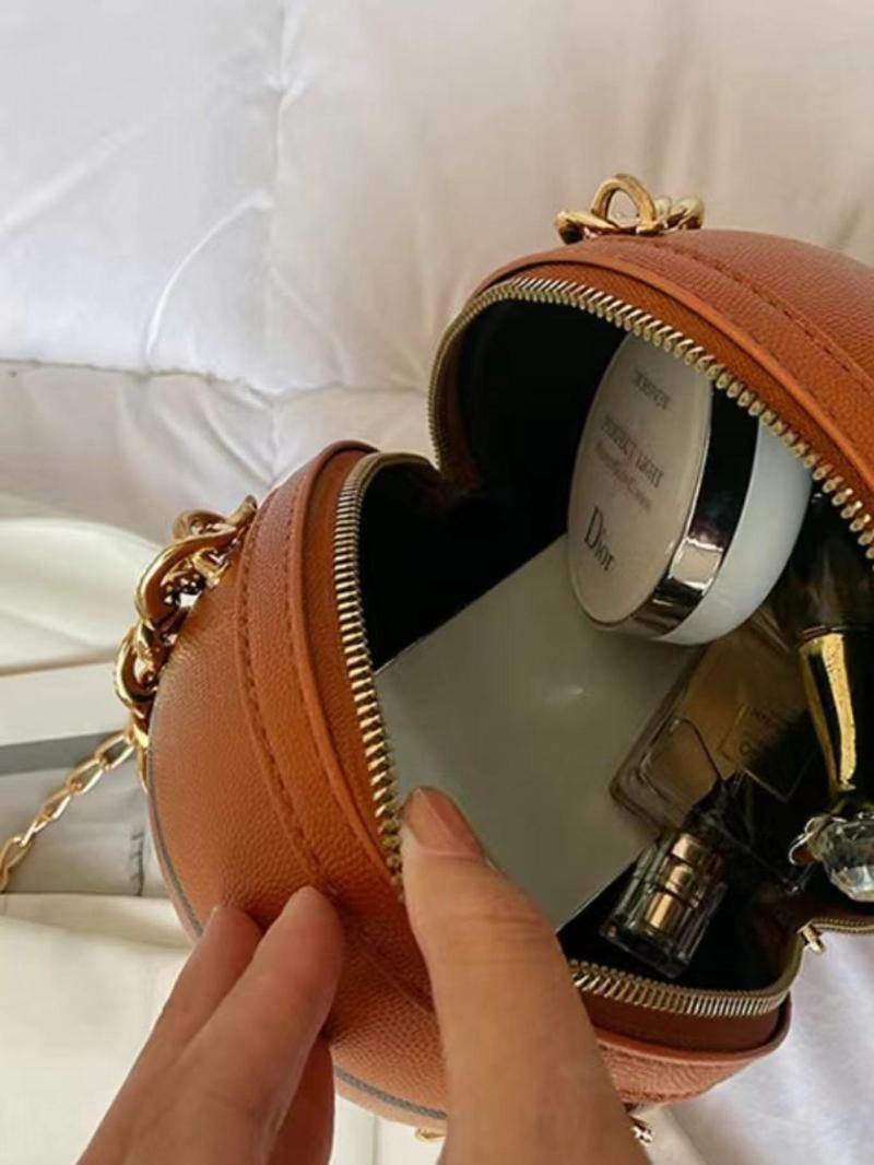 Product Introduction of Fashionable Basketball Design Crossbody Bag, Casual Pu Leather Zipper Handbag for Women, Trendy All-match Commuter Bag for Daily Used 3