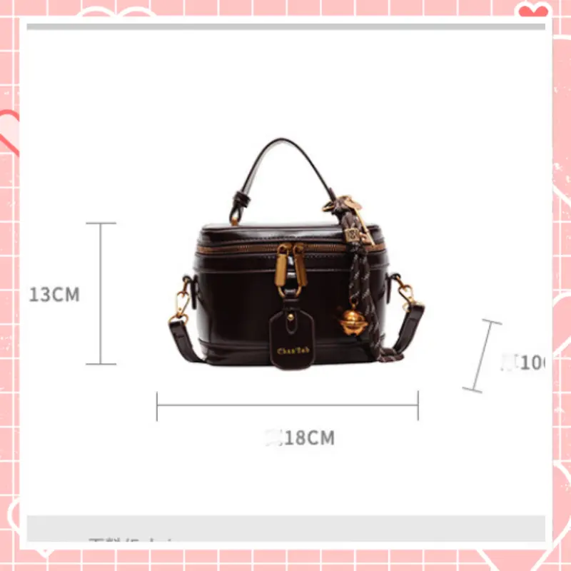 Túi xách nữ đeo chéo túi cốp nữ da trơn kèm chuông thời trang sang chảnh K254 Bag Nhung 5