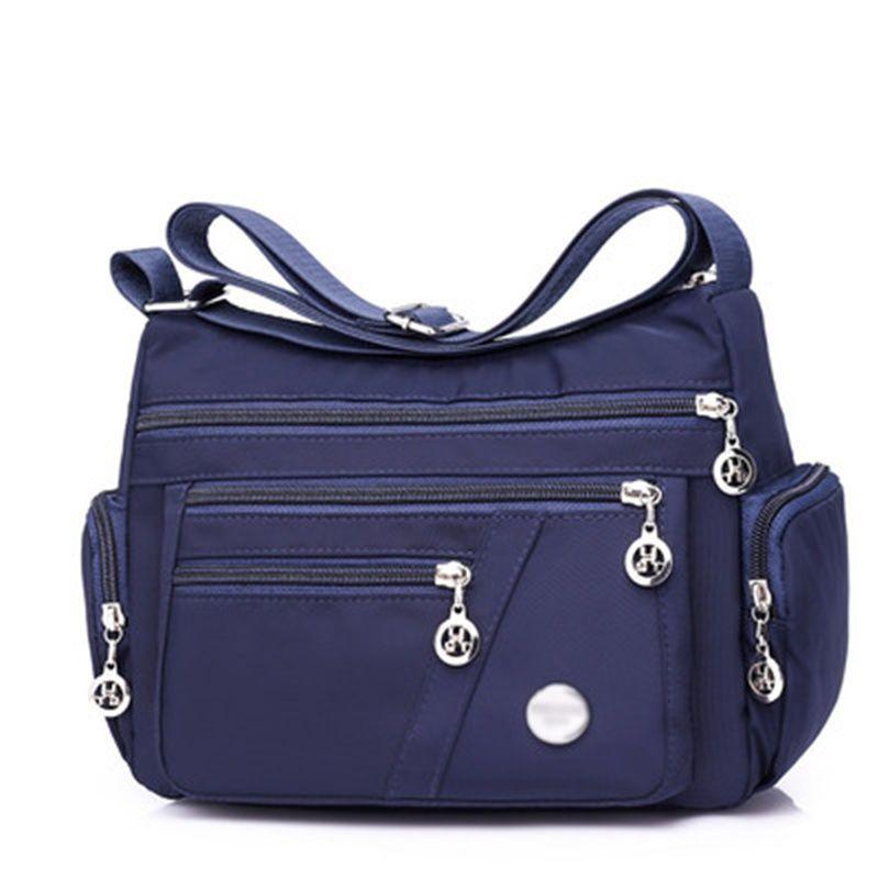 Product Introduction of Women's Bag Mother's Bag New 2025 Middle-Aged Women's Bag Nylon Canvas Bag Waterproof Multi-Layer Shoulder Messenger Bag 20