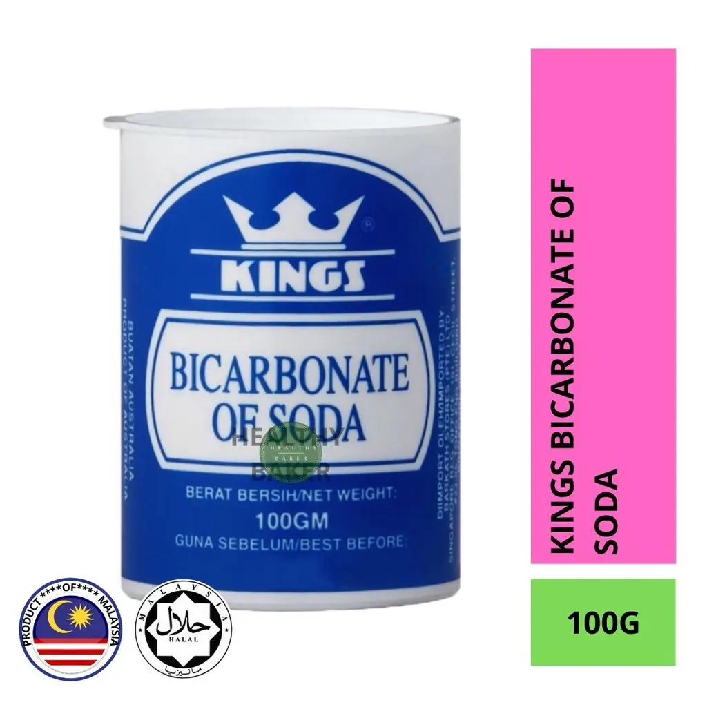 READY STOCK KINGS BICARBONATE OF SODA / SODIUM BICARBONATE / HALAL / 100G