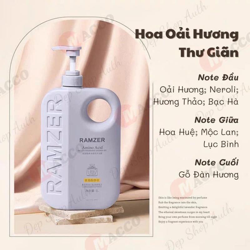 Sữa tắm Ramzer 2in1 tẩy da chết và hương nước hoa thơm ngát - Dưỡng Da Body, Dưỡng Body 5