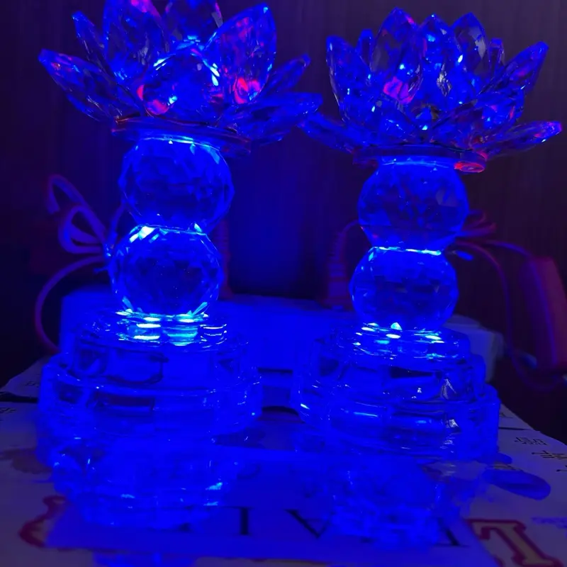 Đèn pha Lê 43a cao 15cm ngang 10cm trang trí sang trọng cho không gian bàn Phật bàn thờ tổ tiên 2