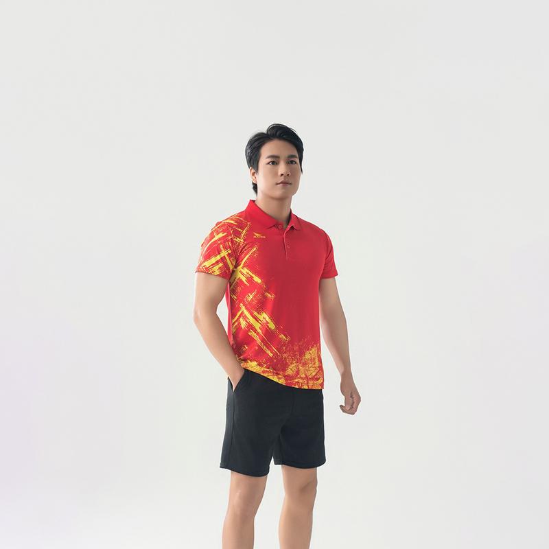 Áo Thể Thao Cầu Lông Nam Ikando Lucky Cổ Trụ, Vải Thun Lạnh Cao Cấp, Co Giãn, Thoáng Khí - Nhiều màu Top Sport 1