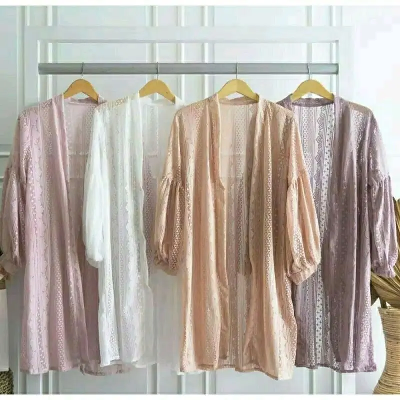 Long cardi brukat/outer Brukat wanita