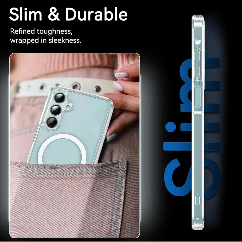 Ốp Cho Samsung Galaxy A16 A26 A36 A56 5G, Ốp Nhựa Cứng Ốp Lưng Mềm Trong Suốt, Có Tính Năng Sạc Không Dây Từ Tính Magsafe 4
