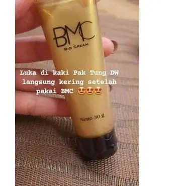 Krim Untuk Luka Bakar BMC (Bio Cream 30 gr) KK Indonesia Menggunakan Nano Techonolgy, Berbahan dasar Herbal, Membantu meringankan iritasi kulit, Melembabkan dan Mendinginkan Kulit, Menyembuhkan Hidung tersumbat/Flu, Keseleo, Ketombe dll 4