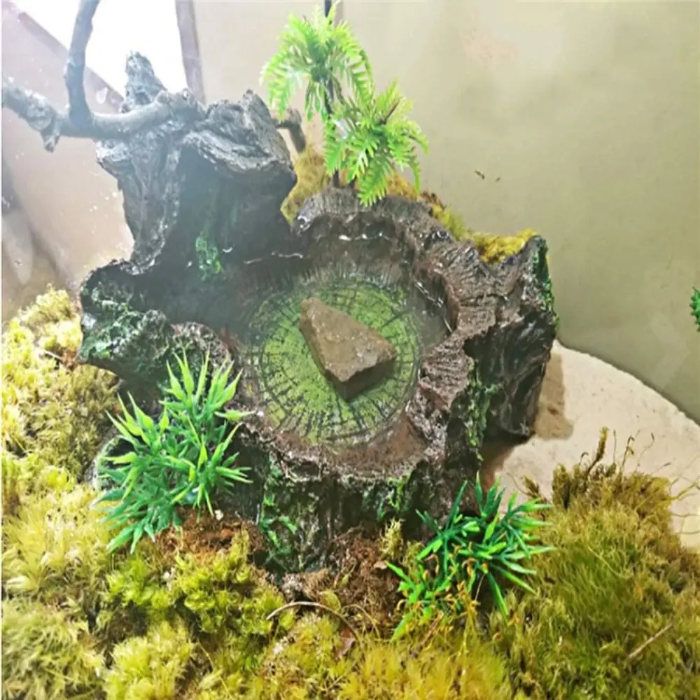 Craft Resin Reptile Food Water Bowl Artificial Multifunctional Pets Feeding Plate Creative Simulated Reptile Dish Scorpion