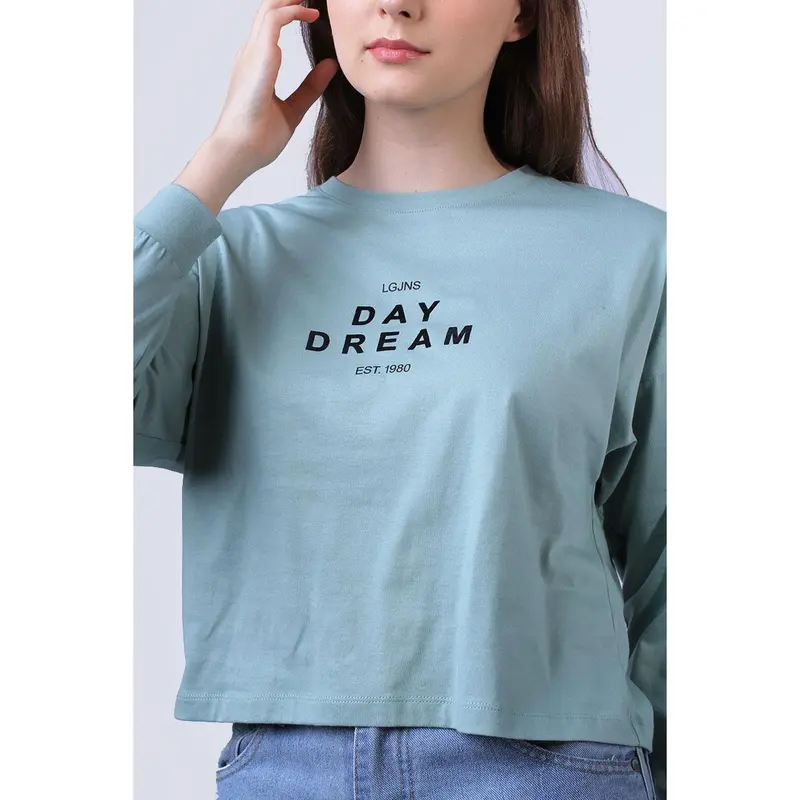 Logo Jeans Kaos Wanita Airy Light Green 14779L4LN 4