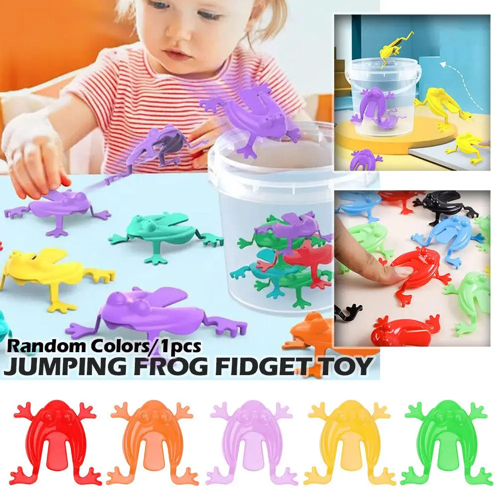 Bouncing Frog Toys Jumping Frog Children's Puzzle Toys Random Frog Toys Jumping 1pcs Frogs Toys T1K1