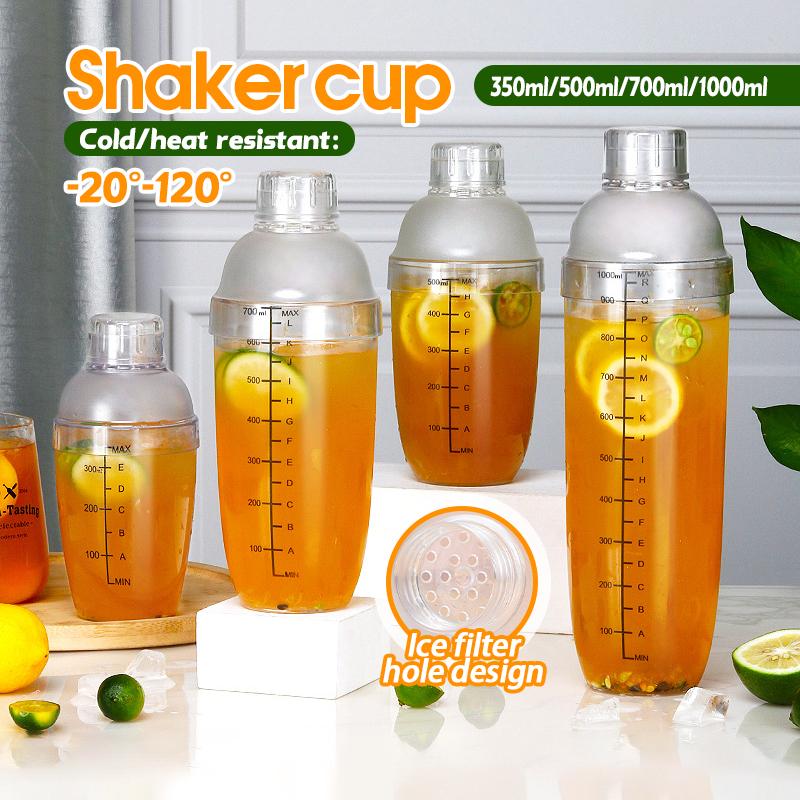 Bình Lắc Shaker Pha Chế Nhựa Chia Vạch Đen Các Size Theo 350ml-500ml-700ml-1000ml - Cốc Lắc Pha Chế Nhựa Pha Trà Sữa, Cafe
