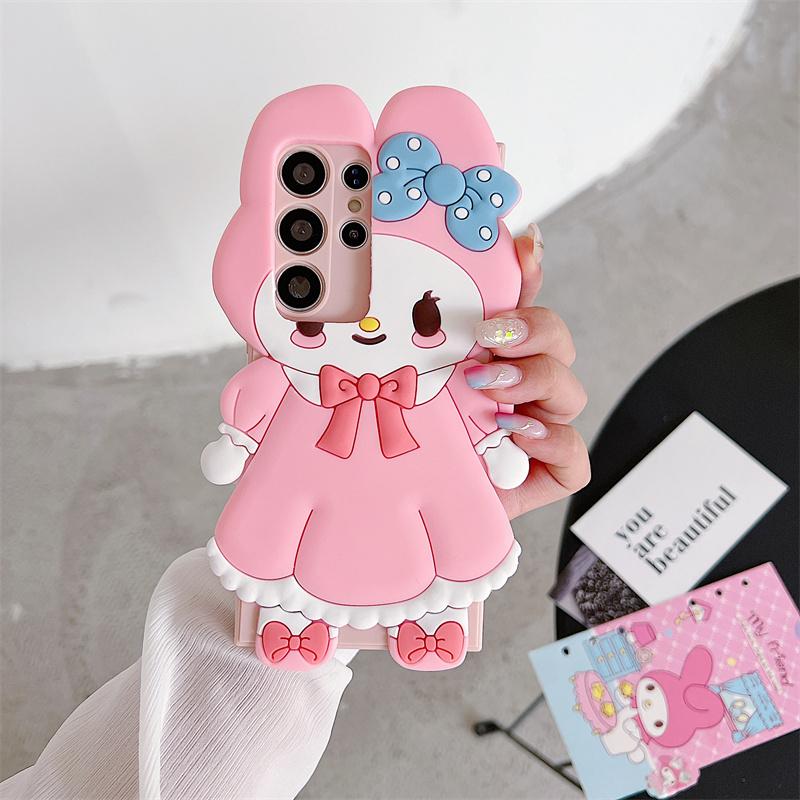 Cartoon Casing For Samsung Galaxy A55 A35 A25 A15 A24 A23 4G A54 A34 A73 A53 A33 A13 A14 A22 A32 5G Phone Case Soft TPU 3D Cute Melody Wing Bear Anti-falling Silicone Protective Cover 0