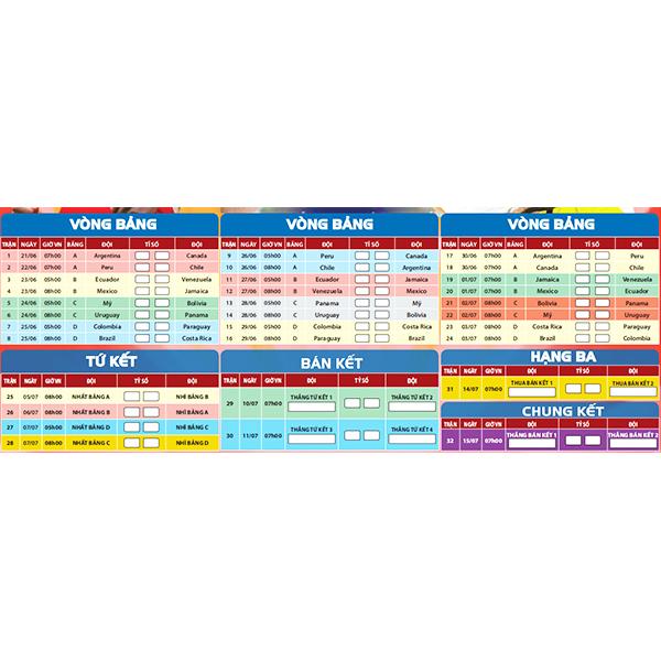 Lịch Thi Đấu Copa America 2024 - Tặng Kèm Lịch Bỏ Túi Chung Kết EURO 2024 - [ Sáng Tạo Trẻ ] 1