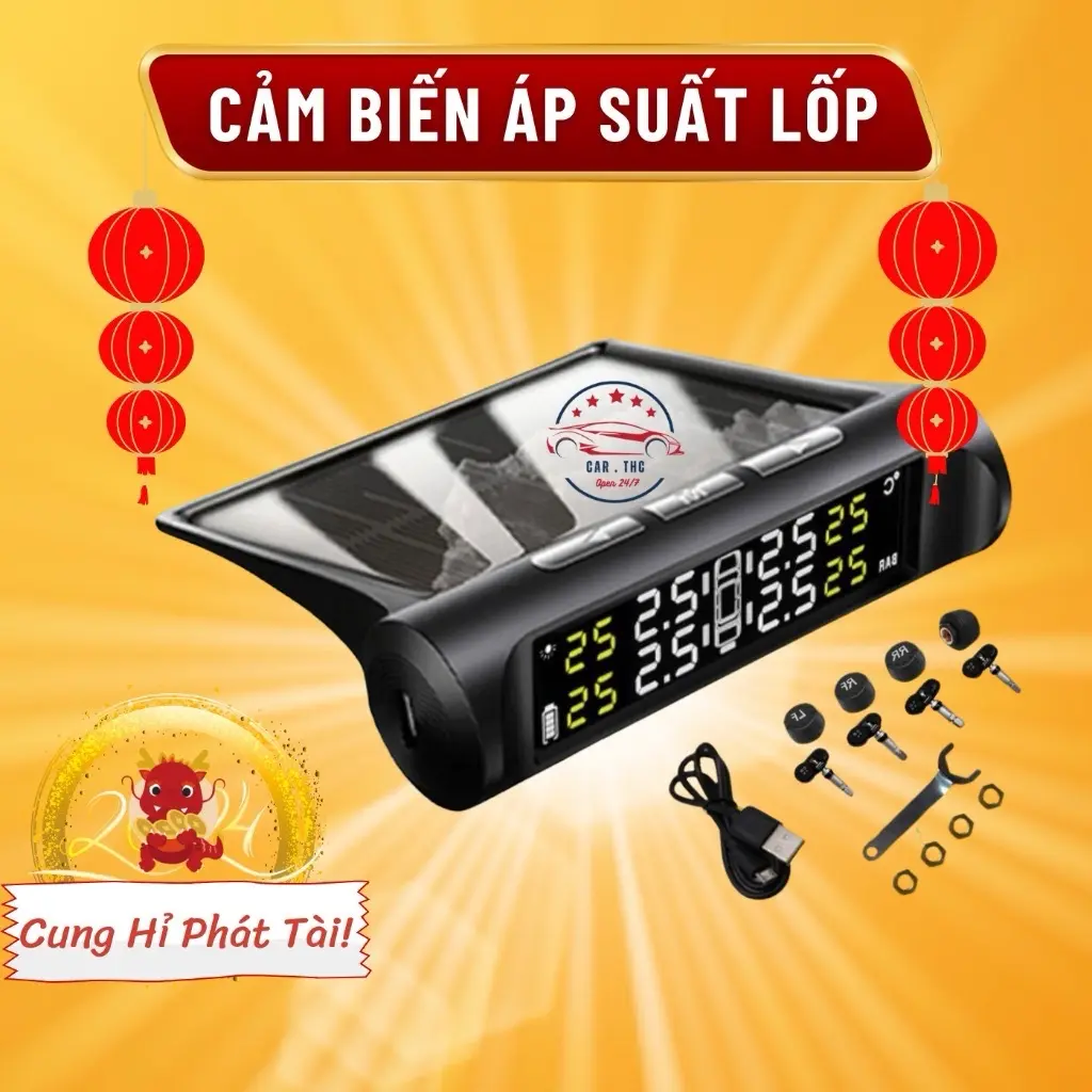Cảm biến áp xuất lốp van ngoài chính hãng bảo hành 12 tháng , dành cho xe oto 4 bánh