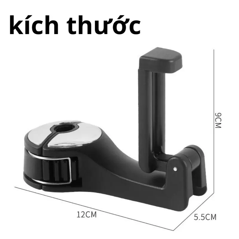 Móc Treo Đồ Sau Ghế Xe Hơi Ô Tô Kiêm Kẹp Điện Thoại Tiện Lợi Phụ Tùng 8