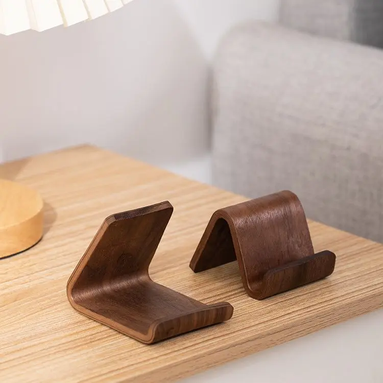 [15000 People Praise] Walnut Mobile Phone Stand Desktop Stand Gift Lazy Wooden Universal Portable Personality Two-in-One Minimalist