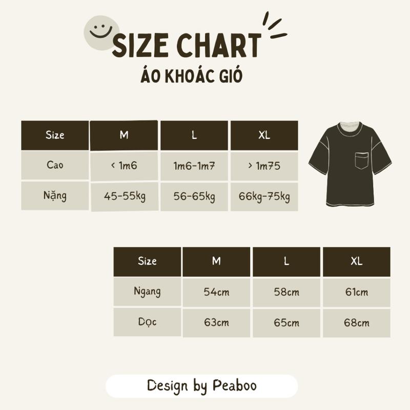 Product Introduction of Áo Khoác Gió Nam Nữ Mũ Cao Cấp 2 Lớp PEABOO Mã BST03 In Hình Chống Nước Chống Nắng Form Rộng Kiểu Dáng Unisex 2