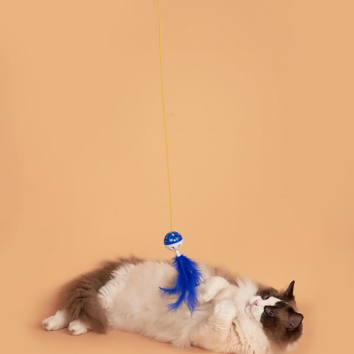 🔥Same Style Plastic Bell to Swing Cat Teaser Cat Playable Self-Hi Relieving Stuffy Artifact Cat Teaser