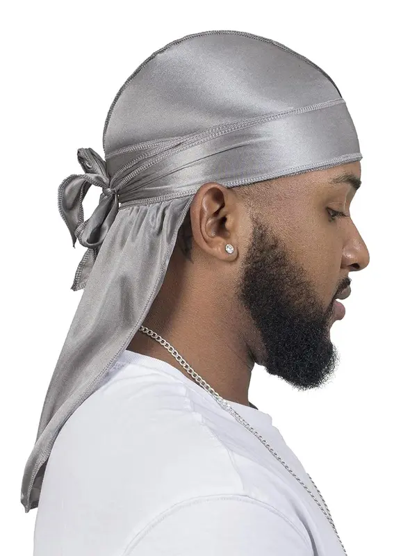 Men's Solid Color Durag, Casual Comfortable Soft Breathable Outdoor Sports Daily Hats, Fashion Bow Hat Cap Accessories for Men 7