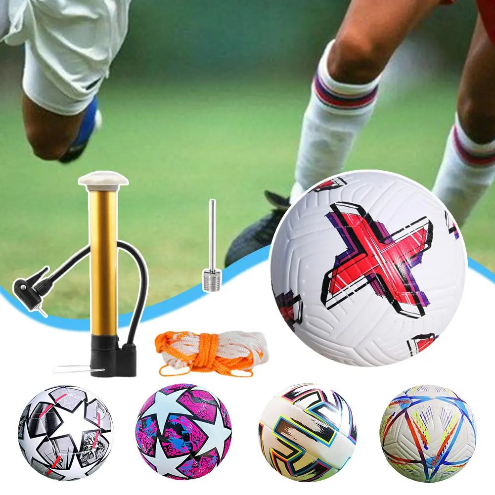 Outdoor Sports PU Leather Football Bal LSoccer Ball Size 5 Foot Ball D2Z4