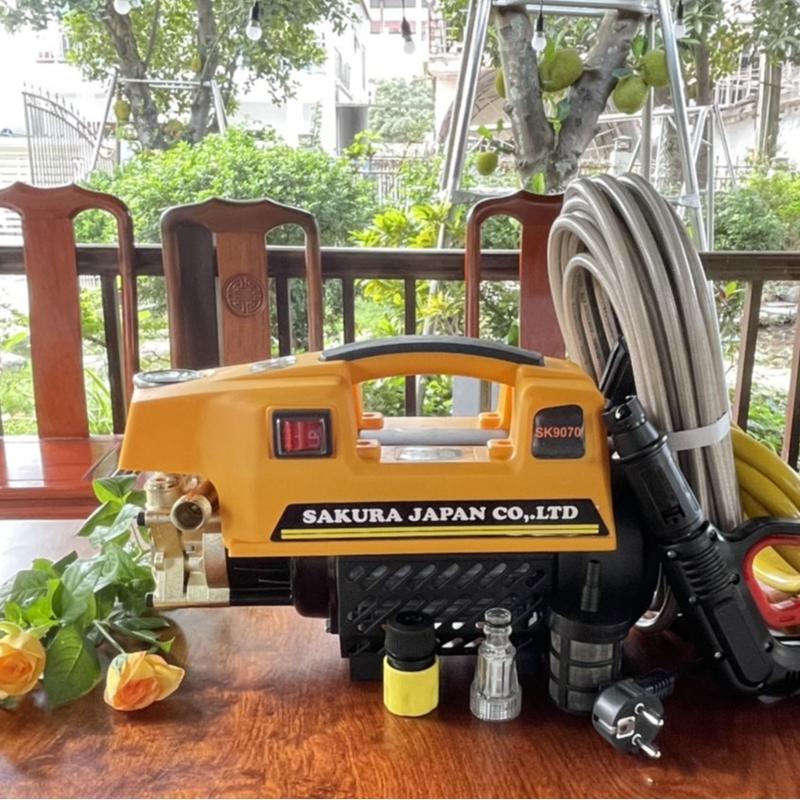 máy rửa xe - Máy rửa xe sakura Nhật Bản 3500W - lõi đồng - Dây áp lực dài 15m anovi boscom 3000w yili lutian 1400w may rua xe mini anovi2000 xịt máy rửa xe cầm tay karcher mayruaxe sieu rủa mayrua xenhatban mayru axecongnghiep