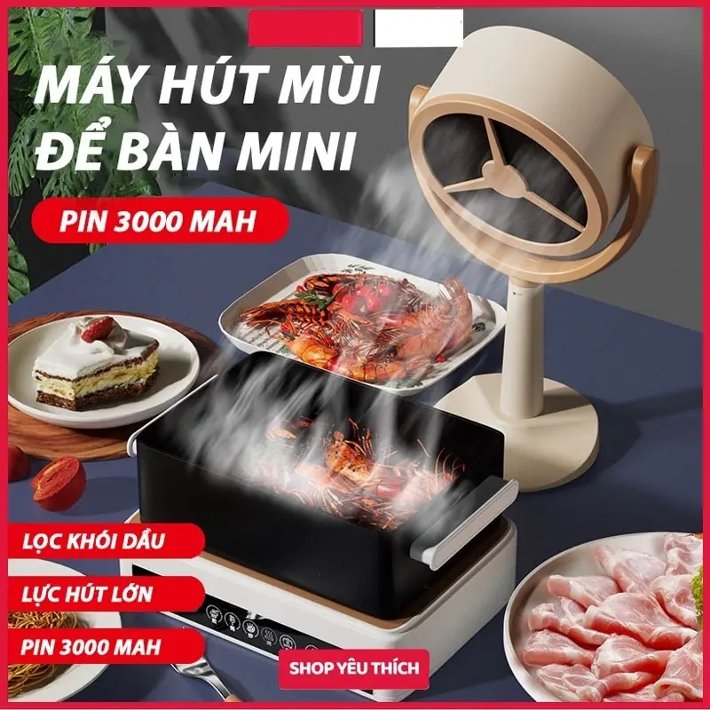 [Sản phẩm mới bán chạy] Máy Hút Mùi Để Bàn Mini，Máy Hút Mùi,Quạt Hút Gió,Quạt Hút Gió, Quạt Thông Gió , Hút Mùi Nhà Bếp，Quạt hút bếp，Máy hút khói Máy Hút Khói Để Bàn
